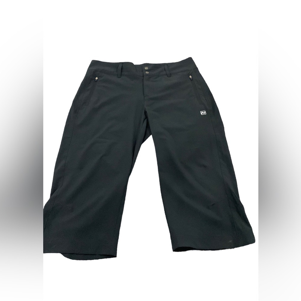 Nishiki Womens Size 10 Casual Capri Cycling Black Zip Pockets‎ Pants